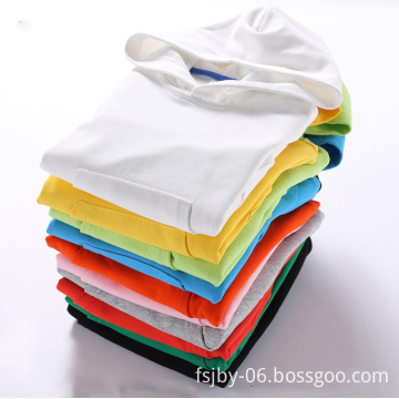 High-quality 9 colors children's solid color hoodies casual and versatile customized plain kids hoodies